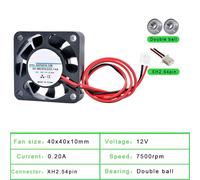 1pc ACP4010 4cm 40mm ventilateur 40x40x10mm DC5V DC12V DC24V 2pin Micro ventilateur de refroidissement for chargeur de surveillance de puissance(12V DOUBLE BALL_NO RGB)