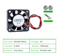 1pc ACP4010 4cm 40mm ventilateur 40x40x10mm DC5V DC12V DC24V 2pin Micro ventilateur de refroidissement for chargeur de surveillance de puissance(5V DOUBLE BALL_NO RGB)