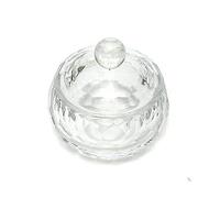 1pc Acrylique Nail Art Verre Dappen Plat avec Couvercle Acrylique Liquide Poudre Conteneur Monomère Manucure Outil