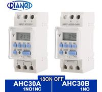 1pc AHC30A/AHC30B 40A 7 jours Din Rail LCD hebdomadaire Programmable minuterie électronique interrupteur 1NO1NC 220VAC 12V24VDC 18ON/OFF relais de temps 1NO 12V