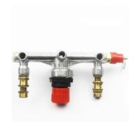 1pc Air Compressor Push-Pull Valve Switch Control Manifold Regulator Gauges Aluminum Bracket Red Cap Pressure Valve