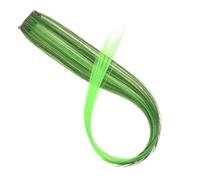 1pc All Long Straight Color Hair Piece Extensions Clip In Highlight Rainbow Streak Pink Synthetic Strands On Clips(27S)