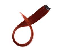 1pc All Long Straight Color Hair Piece Extensions Clip In Highlight Rainbow Streak Pink Synthetic Strands On Clips(4)