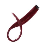 1pc All Long Straight Color Hair Piece Extensions Clip In Highlight Rainbow Streak Pink Synthetic Strands On Clips(10)