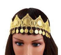 1pc Alloy Head Chain Coin Engraving Head Pendant Bride Wedding Hair Jewelry Head Ornament pour les occasions spéciales et les festivals