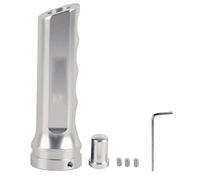 1PC Aluminum Alloy Handbrake Lever Cover Universal Car Handbrake Lever Cover Anti slip Hollow Design Suitable for Sedans SUVs and Off road Vehicles Direct Plug in Installation (Argent)