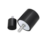 1pc Amortisseur en Caoutchouc de Type VE, Colonne Tampon cylindrique, diamètre 25mm, Longueur 25mm, Filetage mâle M6, Longueur du Filetage mâle 18mm, 25x25-M6x18mm