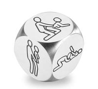 1PC Anniversary Steel Gifts Dice Position Dice Game for Adults Gifts for Couples Bridal Shower Gift for Him Her Men Decision Dices Adult Party Gifts Iron Gift for Husband Wife Boyfriend