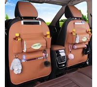 1PC Auto Trunk Seat Back Organizer Tidy Pocket Enfants Jouets PU Cuir Support Sac de Rangement - Vin Rouge