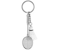 1pc Badminton Keychain Mini Mental Sport Cartoon Badminton Marchandises Porte-clefs Boule Porte-clés Purse Bijoux Accessoires De Voiture ()