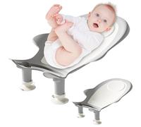 1pc baignoire pour bébé, réglable Soft Non Slip U Drainage Drainage Babil Bath Baign avec des ventouses pour bébés 0-12 mois Utilisation à la maison