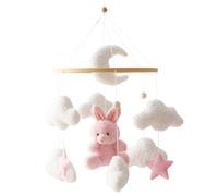 1pc berceau mobiles pour bébés, lapin et nuage en feutre carillon mobile hangle, dessin animé bébé toys pour bébé chambre de plafond mobiles décoration de jouets cadeau