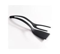 (1PC,Black)2 in 1 Grip and Flip Spatula Tongs, Silicone Egg Flipper Tool Fish French Toast Tongs, Non-Stick Cooking Spatula Food Grip Tongs 2025