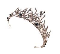 1pc Black Crown Prom Couronnes Hair Bride Chevautés pour la mariée Décor de cheveux de la mariée Princesse Vintage Wedding Headpice Crystal Crown Bride Wedding