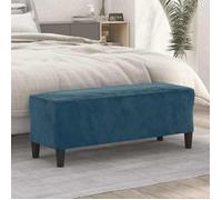 1pc Bleu Banquette charge max : 110 kg - Magnifique Banc Bleu 100x35x41cm Velours CL1205194