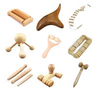 1pc Bois Rouleau Masseur Corps Pied Réflexologie Acupuncture Shiatsu Thérapie Méridiens Masseur Soins De Santé Multi Style