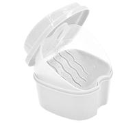 1pc Boîte de prothèse forte avec simple rattrapage Tab de prothèse bain Case bain fausse stockage dents Boîte protège-dents premium parfaite pour les prothèses dentaires et les objet