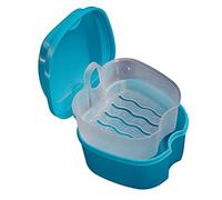 1pc Boîte de prothèse Forte avec Une Simple Recherche de récupération Boîte de Bain Dentaire False Demains Storage Premium Muck Kard Kard Perfect to Safe Guard Dentures and Values (Bleu), Case de p