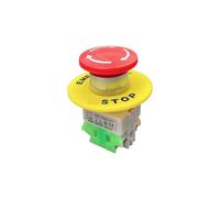 1pc Bouton interrupteur Lay37-11ZS autobloquant Y090 bouton d'arrêt d'urgence à tête champignon un normalement fermé et un normal(Emergency stop film)