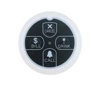 1pc bouton K-E4 clavier émetteur quatre clés ovale guilé restaurant sans fil WaClaCalling système - Type white transmitter