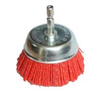 1pc Brosse De Coupe De Nylon 2,5 "/3Inch/4" Roue De Fil Abrasif | For perceuse, outil rotatif, polissage du bois, ébavurage, nettoyage, tige de 1/4"(Cup-type75mm,1pc)
