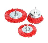 1pc Brosse De Coupe De Nylon 2,5 "/3Inch/4" Roue De Fil Abrasif | For perceuse, outil rotatif, polissage du bois, ébavurage, nettoyage, tige de 1/4"(Mix,3pc)