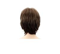 1pc Brown Short For White Women Layered Pixie Cut With Blonde Highlights Natural Looking Synthetic Hair Wit
