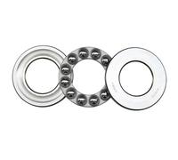 1pc Butée à billes face d'extrémité plane type de poussée diamètre intérieur 10 12 15 17 20 25 30mm petite table rotative à roulement de pression(51102 (15X28X9))