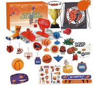 1pc Calendar 2025 24pcs Basketball Countdown Calendar Basketball Accessories Set pour les adolescents filles garçons.