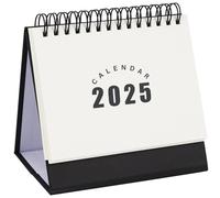 1pc Calendrier de bureau Calendrier de bureau en revêtement revêtu de juillet 2024 à décembre 2025 Facile à lire 5.2x5.3 '' Calendrier de bureau mensuel debout 2025 avec bobine noire