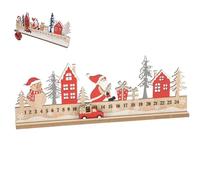 1pc Calendrier de l'Avent en bois Cadeaux de déménagement 24 jours.