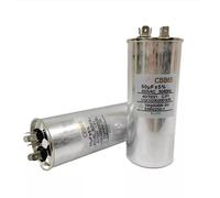 1Pc CBB65 450VAC 20/25/30/40/50/60/70/80uF condensateur de démarrage de moteur à courant alternatif compresseur de climatiseur (Size : 50uF)