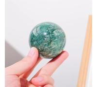 1Pc Chlorite Crystal Ball Decoration Green Quartz Gemstone Divination Magic Sphere Decorate Ornaments (Color : 6.5-7cm)