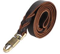 1pc Collier de chien en cuir souple & laisse en chaîne tressée pour animaux de compagnie (2,5 x 150 cm)