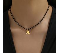 1pc Collier Pendentif Lettre Majuscule Dorée En Acier Inoxydable De Style Noble Pour Femme L,M,S,H,A,T,O,X,B,C,D,E,F,G,I,J,K,N,P,Q,R,U,V,W,Y,ZAcier inoxydable