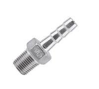 1pc Connexteur Raccord de Tuyau Barbelé à Filetage Adaptateur dfe Queue de Tuyau en Acier Inoxydable SS304 1/8 "~ 3/4"(1/8 * 6mm)