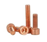 1pc Cuivre Pur Cu Allen Boulon Vis À Tête Cylindrique À Six Pans Creux M2 M2.5 M3 M4 M5 M6 M8(M2 10pcs,12mm)