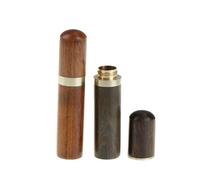 1pc Cure-Dents Seau Ébène Bois Support Pour Cure-Dents Seau Mini Boîte Randonnée Portable Artisanat Fait Main Cadeau