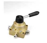 1pc Cylindre pneumatique à main Vanne rotative manuelle HV-02/03/04 K34R6-8/8D/8L Vanne pneumatique à trois positions à quatre voies (HV-03 G3/8)