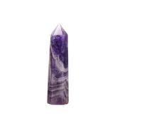 1pc Dark Purple Crystal Quartz Dream Amethyst Hexagonal Prism Single Point Column Ornaments (Color : 9-10cm)