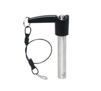 1pc de goupille à libération rapide en acier inoxydable de diamètre 12mm, goupille à verrouillage à bille à ressort de type bouton à poignée en L, 12x35mm