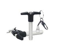 1pc de goupille à libération rapide en acier inoxydable de diamètre 8mm, goupille à verrouillage à bille à resorte de type bouton à poignée en T, 8x45mm