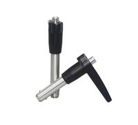 1pc de pène à verrouillage à bille à ressort en acier inoxydable avec poignée en L, de diamètre 8mm, goupille de positionnement de sécurité à libération rapide, 8x90mm