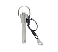 1pc de pène à verrouillage à bille à ressort en acier inoxydable de diamètre 16mm, goupille à libération rapide avec lanière anti-perte, 16x20mm