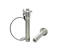 1pc de pène à verrouillage à bille à ressort en acier inoxydable de diamètre 8mm, goupille de positionnement à libération rapide avec lanière anti-perte, 8x45mm