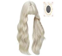 1pc de perruque blanche de longue