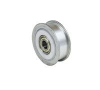1pc dents 32 ouverture 3/4/5/6mm largeur de ceinture 6/10/15mm for MXL alliage d'aluminium tendeur Guide réglage courroie roulement(Smooth 3mm Bore,6mm)