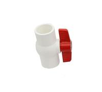 1pc diamètre intérieur 20/25/32/40mm PVC robinet à tournant sphérique 3 couleurs en option glissement plomberie U-PVC robinet à tournant sphérique plastique réparation connecteur tuyau interrupteur(Wh