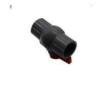 1pc diamètre intérieur 20/25/32/40mm PVC robinet à tournant sphérique 3 couleurs en option glissement plomberie U-PVC robinet à tournant sphérique plastique réparation connecteur tuyau interrupteur(Gr