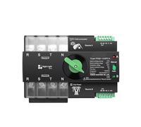 1PC Din Rail 3 phase ATS Dual Power Automatic Transfer Electrical Selector Switch Uninterrupted 4P L N 220V-230V 100A